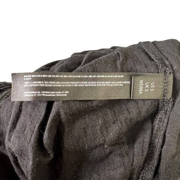 Intimately Free People Sundown Balloon Sleeve Semi-Sheer Bodysuit Black Small - Picture 6 of 6